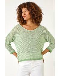 Roman - Stitch Detail Knit Jumper - Lyst