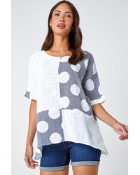 Roman - Spot Print Oversized Cotton Tee - Lyst
