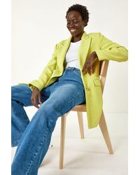 Roman - Longline Boucle Textured Jacket - Lyst