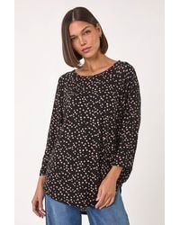 Roman - Spot Print Stretch Top - Lyst