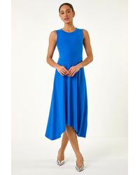 D.u.s.k - Fashion Asymmetric Sleeveless Stretch Midi Dress - Lyst