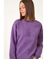 Roman - Floral Embroidered Sweatshirt - Lyst