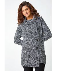 Roman - Roll Neck Button Detail Longline Jumper - Lyst