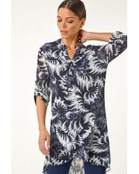 Roman - Abstract Print Layered Tunic Top - Lyst