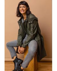 Roman - Waxed Longline Hooded Coat - Lyst