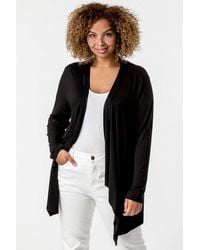 Roman Curve - Waterfall Front Jersey Cardigan - Lyst