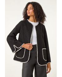 Roman - Contrast Blanket Stitch Jacket - Lyst