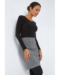 Roman - Smart Textured Elastic Waist Stretch Skirt - Lyst