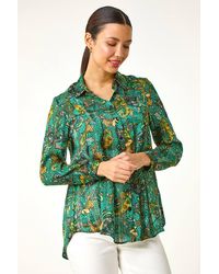 Roman - Paisley Print Pleated Blouse - Lyst