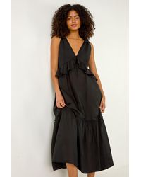 D.u.s.k - Bow Detail Poplin Midi Dress - Lyst