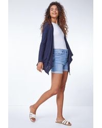 Roman - Waterfall Front Jersey Cardigan - Lyst