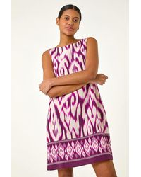 Roman - Aztec Border Shift Dress - Lyst