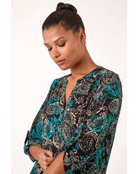 Roman - Stretch Paisley Print Shirt - Lyst