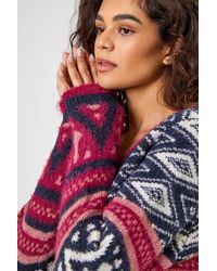 Roman - Aztec Print Longline Cardigan - Lyst