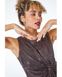 Roman Petite - Side Twist Sequin Top - Lyst