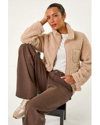 Roman - Funnel Neck Fleece Jacket - Lyst