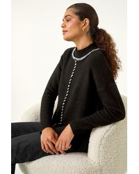 Roman - Funnel Neck Seam Detail Jumper - Lyst