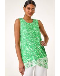 Roman - Spot Print Asymmetric Vest Top - Lyst