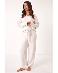 Roman - V-Neck Knit Lounge Set - Lyst