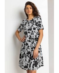 Roman - Floral Print Pocket Shift Dress - Lyst