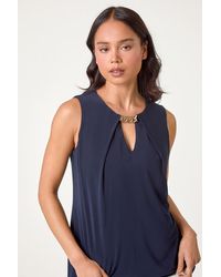 Roman Petite - Chain Trim Stretch Top - Lyst