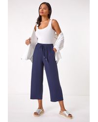 Roman - Cropped Linen Mix Trouser - Lyst