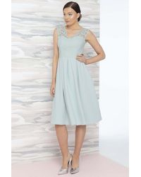 Roman - Lace Fit And Flare Midi Skater Dress - Lyst