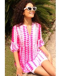 Roman - Tie Dye Print Smock Tunic Top - Lyst