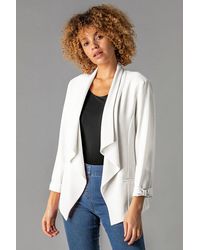 Roman - Waterfall Front Bow Sleeve Jacket - Lyst