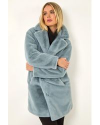 Roman Petite - Longline Fur Coat - Lyst