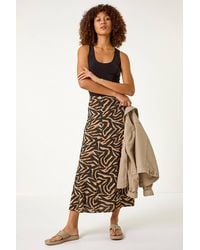 Roman - Abstract Animal Print A-Line Skirt - Lyst