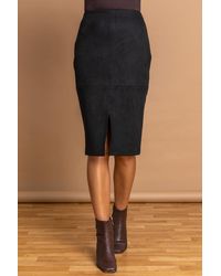 Roman - Suedette Stretch Pencil Skirt - Lyst