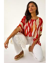 Roman - Abstract Buttoned Top - Lyst
