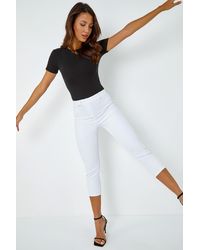 Roman - Cropped Stretch Denim Jegging - Lyst