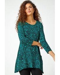 Roman - Spot Print Swing Stretch Top - Lyst