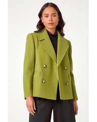 Roman Petite - Button Up Collar Coat - Lyst