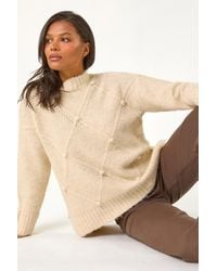 Roman - Diamond Stitch Knit Jumper - Lyst