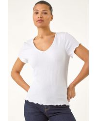 Roman - Textured Lettuce Edge Top - Lyst