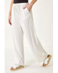 Roman Petite - Stripe Linen Mix Trouser - Lyst