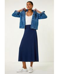 Roman - A-Line Pull On Stretch Skirt - Lyst