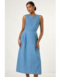 Roman - Midi Stretch Dress - Lyst