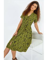 Roman - Abstract Spot Print Shirt Dress - Lyst