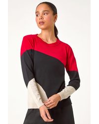 Roman Petite - Colour Block Stripe Knit Jumper - Lyst