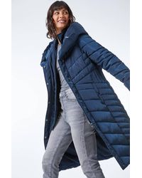 Roman - Hooded Quilted Coat - Lyst