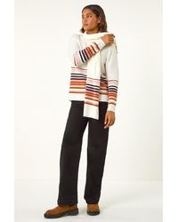 Roman - Border Stripe Scarf Knit Jumper - Lyst