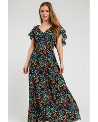 Roman Petite - Ditsy Floral Print Maxi Dress - Lyst