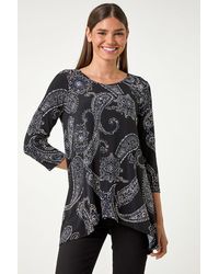 Roman - Paisley Print Stretch Tunic - Lyst