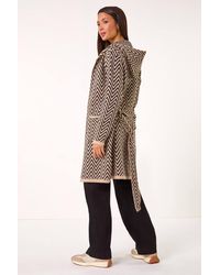 Roman - Chevron Knit Cardigan - Lyst
