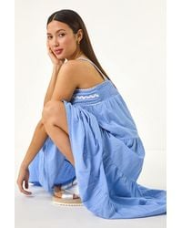Roman - Ric Rac Trim Midi Dress - Lyst