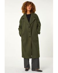 Roman - Longline Single Breasted Coat - Lyst